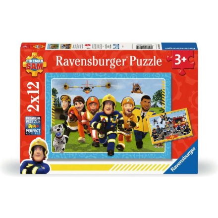 RAVENSBURGER Puzzle Požárník Sam v akci 2x12 dílků