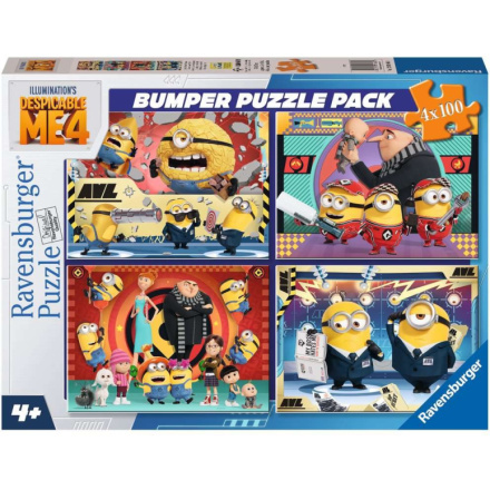 RAVENSBURGER Puzzle Já, padouch 4, 4x100 dílků