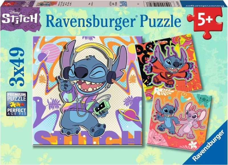 RAVENSBURGER Disney Stitch 3x49 dílků