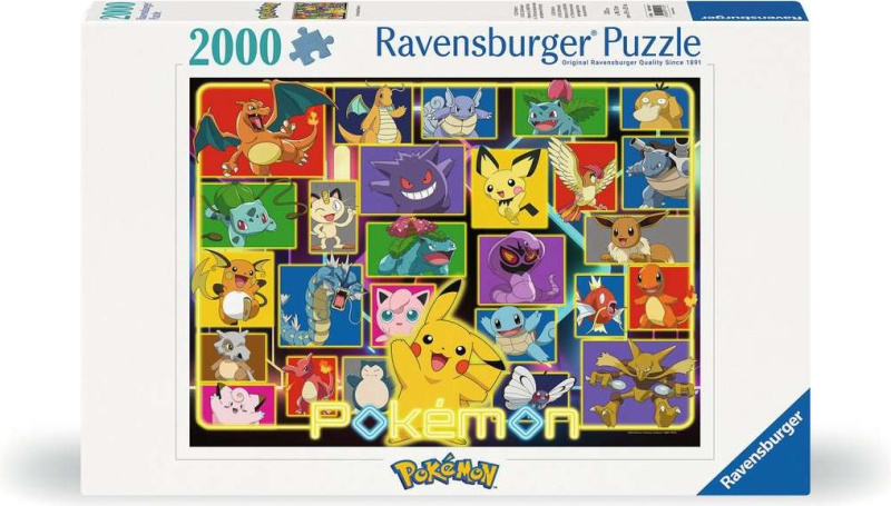 RAVENSBURGER Zářící Pokémoni 2000 dílků