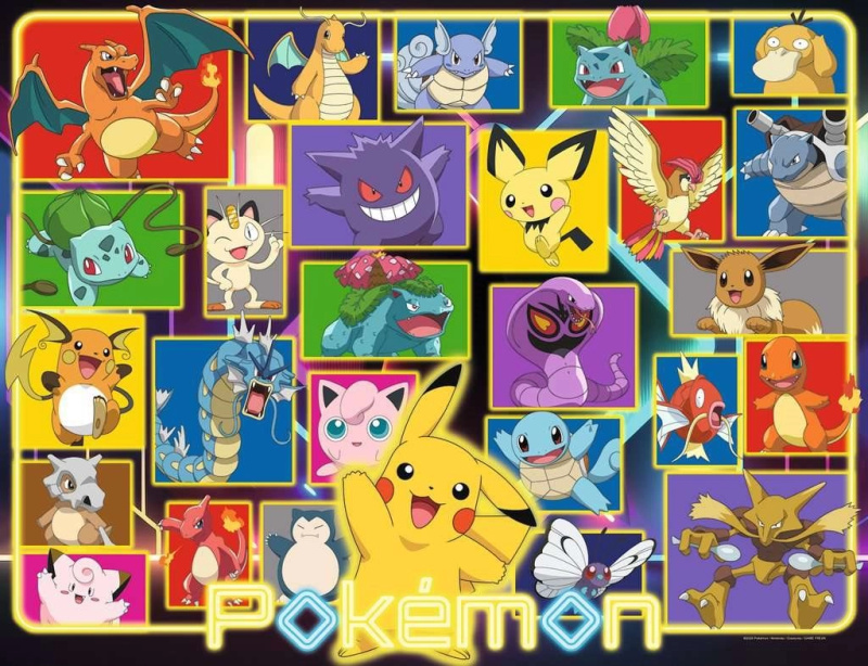 RAVENSBURGER Zářící Pokémoni 2000 dílků