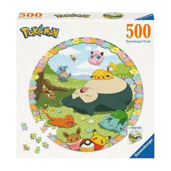 RAVENSBURGER Kulaté puzzle Roztomilí Pokémoni 500 dílků