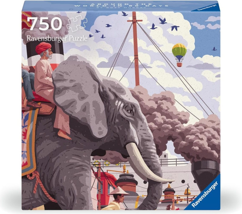 Čtvercové puzzle Art & Soul: Cesta kolem světa za 80 dní