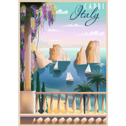 Puzzle Ravensburger 1000 dílků Pohlednice z Capri