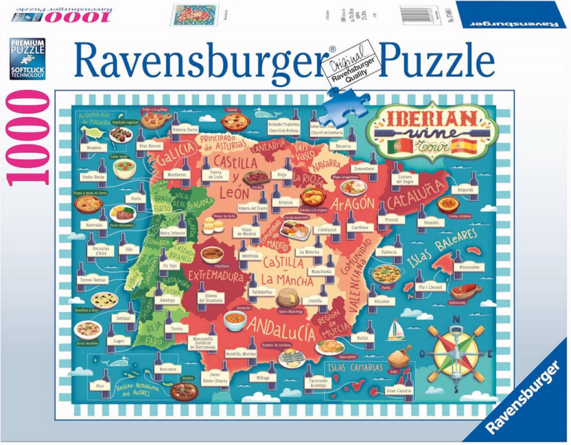 Puzzle Ravensburger 1000 dílků Cesta za iberským vínem