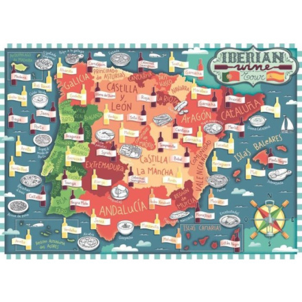 Puzzle Ravensburger 1000 dílků Cesta za iberským vínem