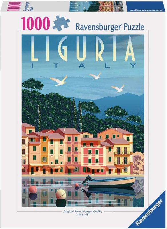 Puzzle Ravensburger 1000 dílků Pohlednice z Ligurie