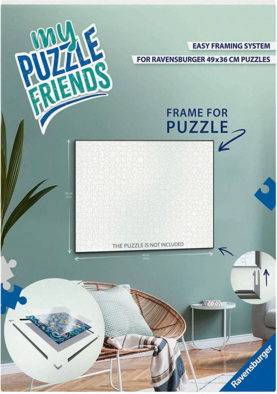 Ravensburger rám na puzzle My Puzzle Friends 49 × 36 cm – bílý