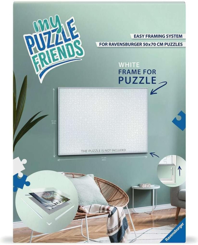 Rám na puzzle Ravensburger  My Puzzle Friends 70x50cm - bílý