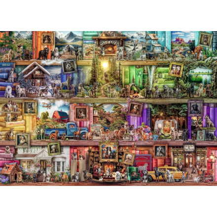 Puzzle Psí knihovna 1000 dílků od Ravensburger
