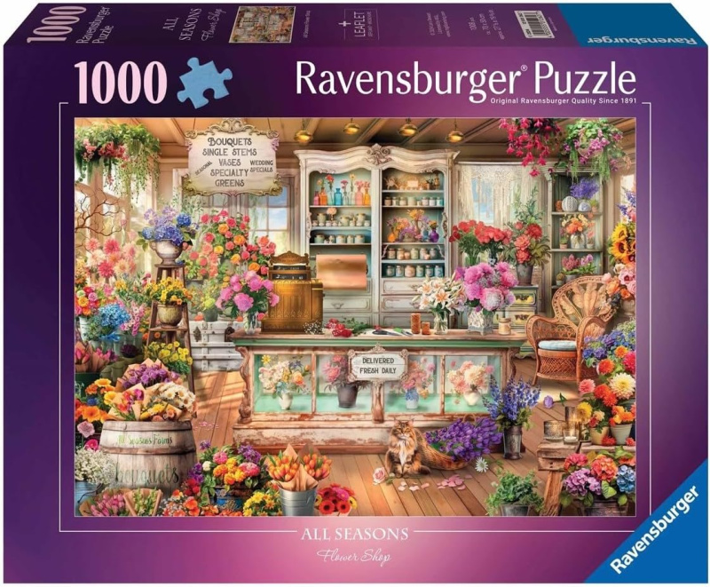 Puzzle Romantické Květinářství 1000 Dílků
