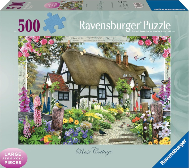 Ravensburger Puzzle Chaloupka u růží 500 dílků