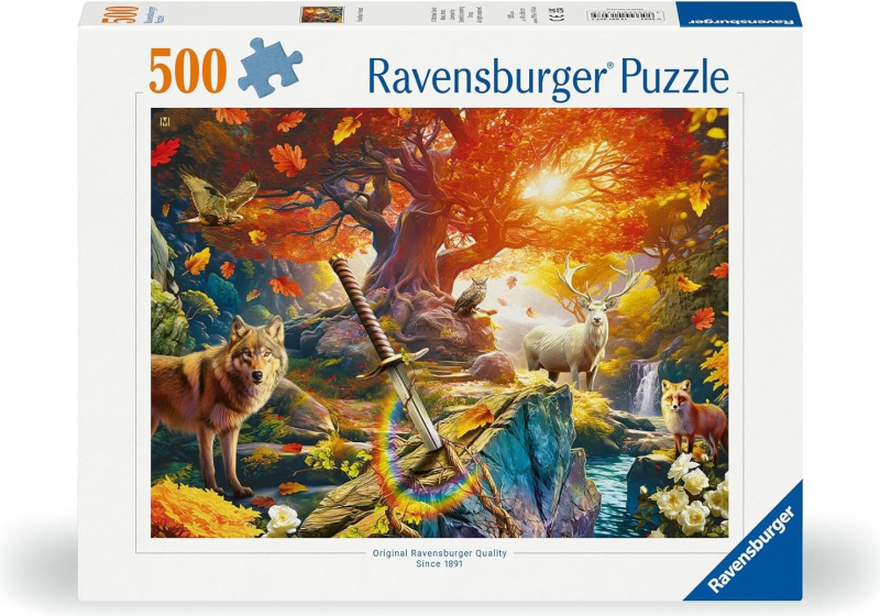 Ravensburger puzzle Meč Excalibur v lese 500 dílků