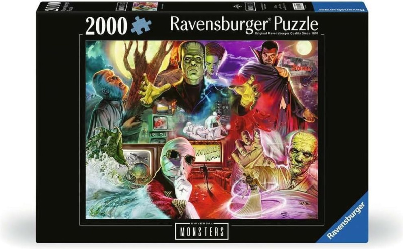 Ravensburger puzzle Universal Monsters 2000 dílků