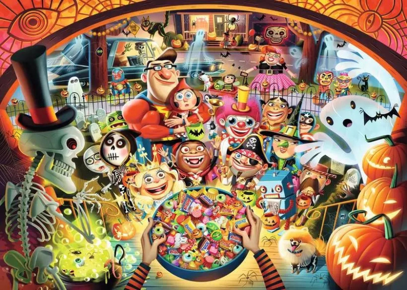 RAVENSBURGER Halloweenské koledování 1000 dílků