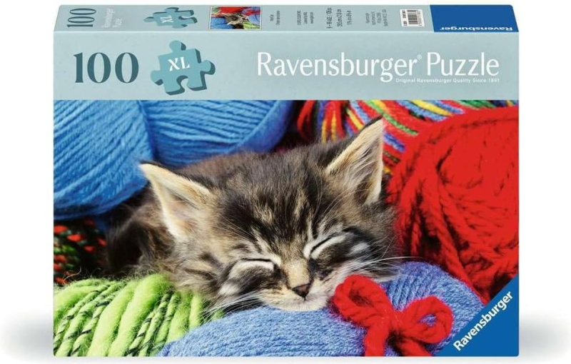Ravensburger puzzle Kočka s klubíčkem XXL 100 dílků