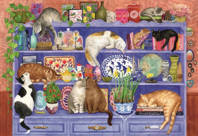 RAVENSBURGER Kočky v regálu 200 dílků