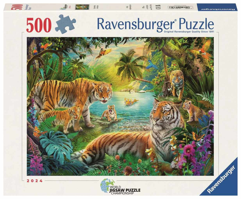 Ravensburger puzzle Oáza tygrů 500 dílků