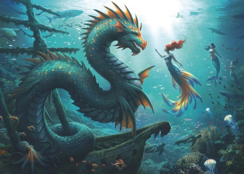 Ravensburger puzzle tajemství mořských příšer 1000 dílků