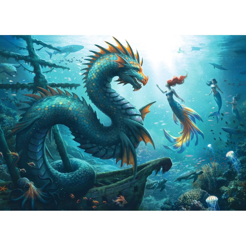 Ravensburger puzzle tajemství mořských příšer 1000 dílků
