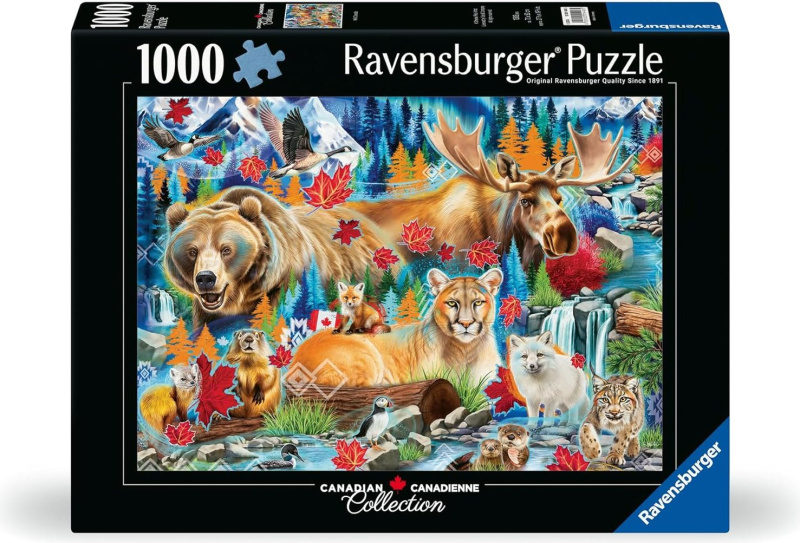 RAVENSBURGER Divoké šelmy Kanady 1000 dílků