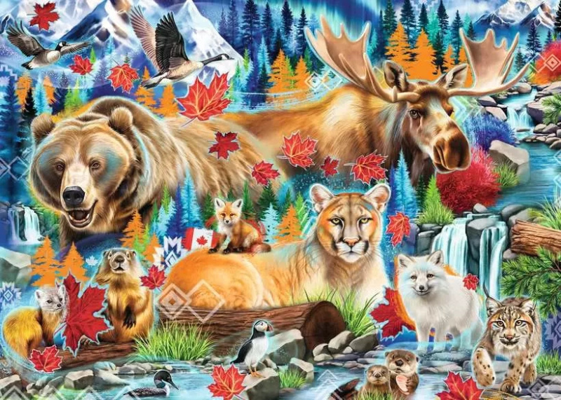 RAVENSBURGER Divoké šelmy Kanady 1000 dílků