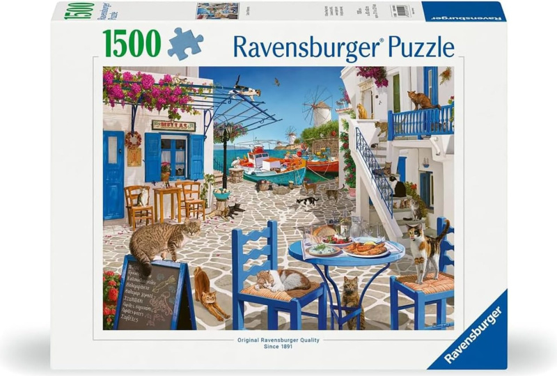 Puzzle Kočky na Mykonosu RAVENSBURGER 1500 dílků