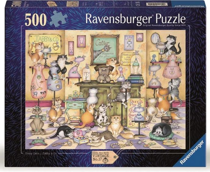 RAVENSBURGER Hrátky rozdováděných koček 500 dílků