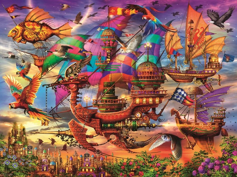 RAVENSBURGER Mystická létající loď 1500 dílků