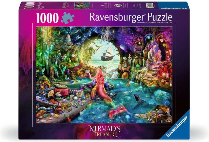 Ravensburger puzzle Tajemný poklad mořské panny 1000 dílků