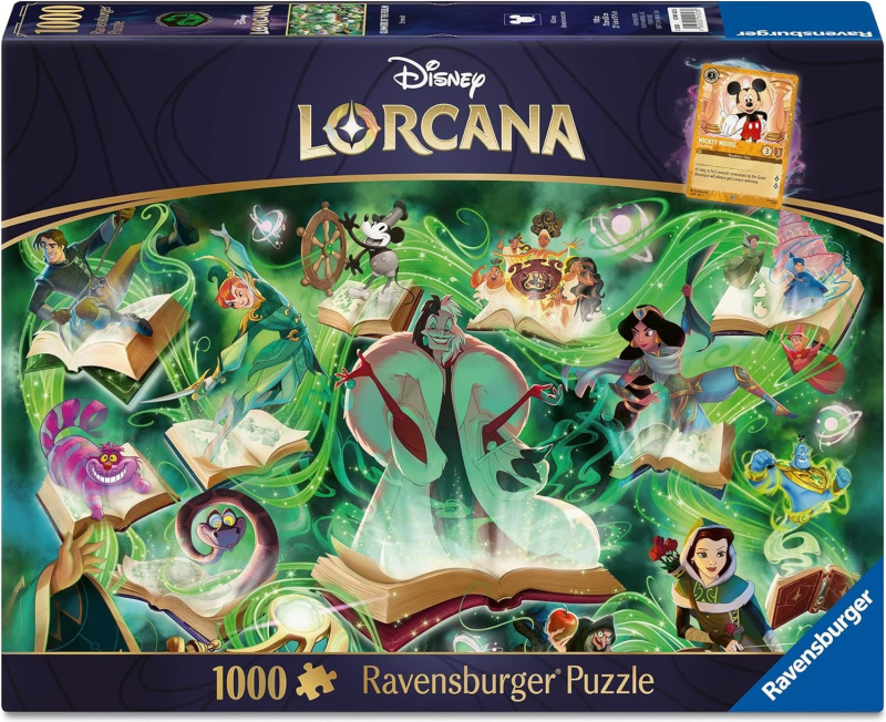 ravensburger puzzle disney lorcana glimmers of the realm smaragd 1000 dílků