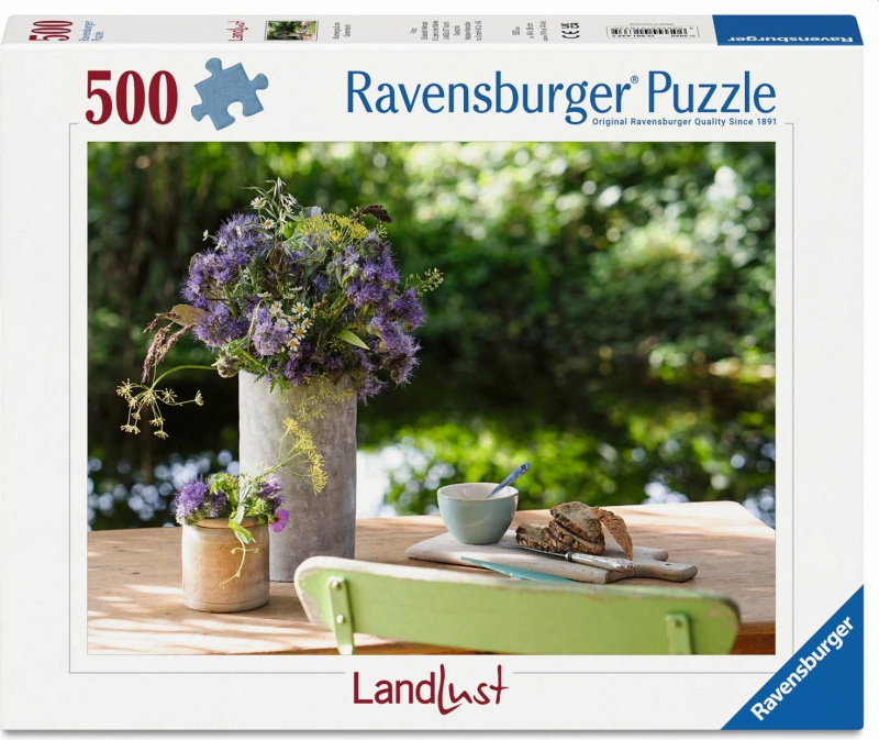Ravensburger puzzle LandLust: Květiny na stole (500 dílků)