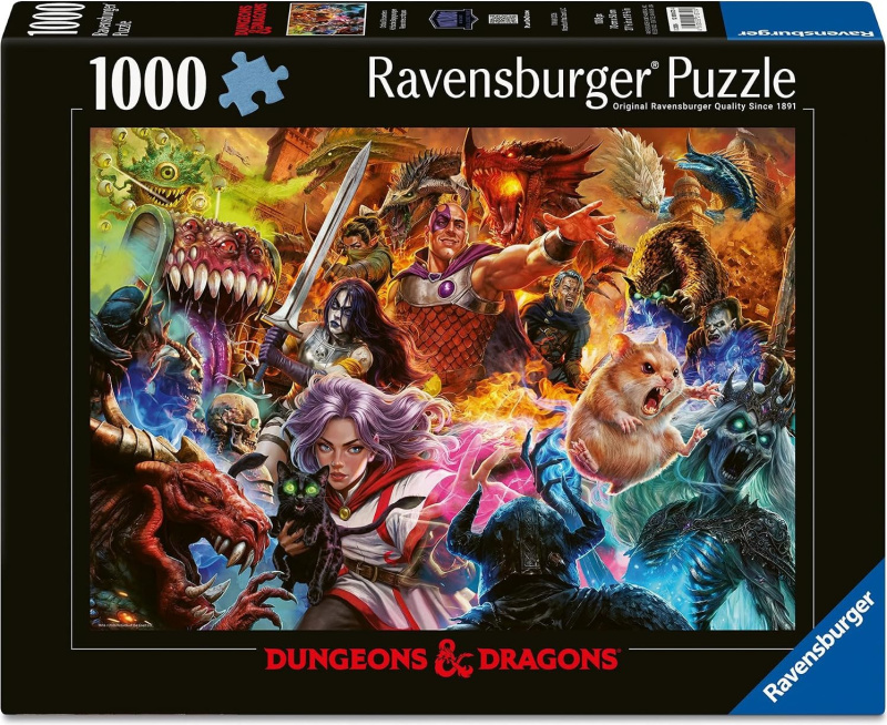 Puzzle Ravensburger 1000 dílků Dungeons & Dragons: Critical Encounters (Rozhodující střetnutí)