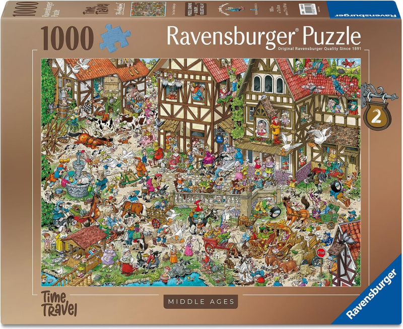 Puzzle Ravensburger 1000 dílků Ray's Comic - Cestování časem: Středověk (2)