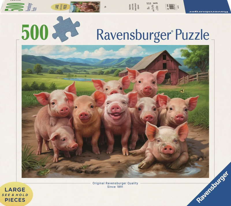 Puzzle RAVENSBURGER Prasátka 500 dílků