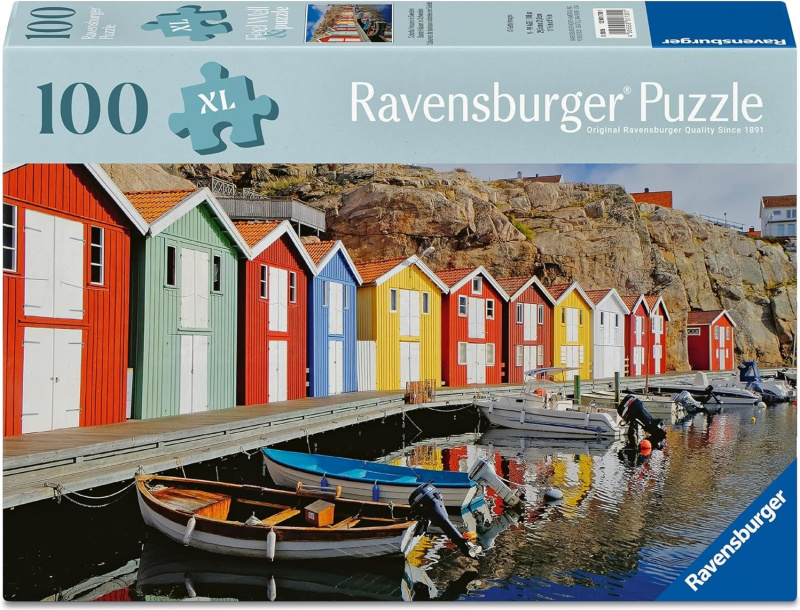 Ravensburger puzzle Barevné domy ve Švédsku XL 100 dílků