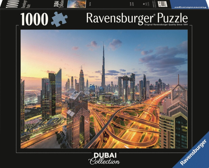 Ravensburger puzzle Dubaj – výhled na město snů, 1000 dílků