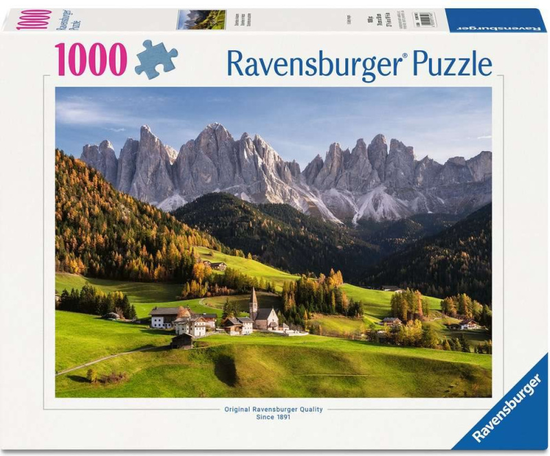 Puzzle Ravensburger 1000 dílků Podzimní Dolomity