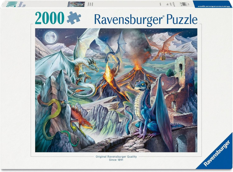 Puzzle Ravensburger 2000 dílků Dračí strážci