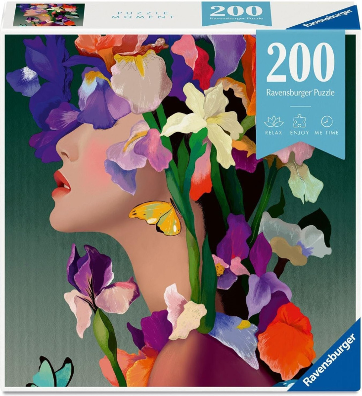 Ravensburger Puzzle Moment Květinová hlava Iris 200 dílků