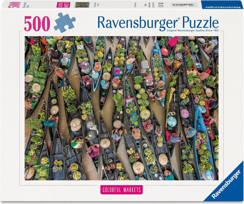 Puzzle RAVENSBURGER Tržiště v Indonésii 500 dílků