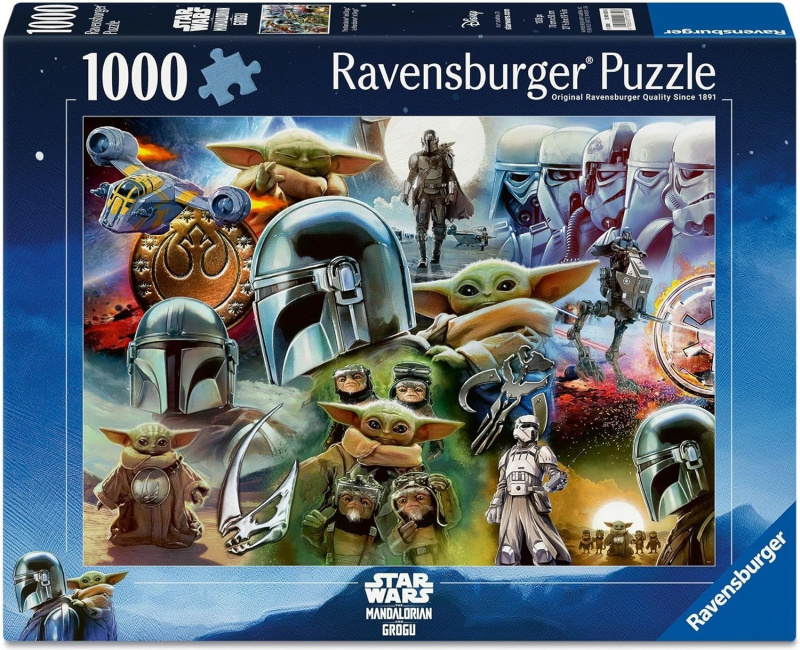 Puzzle Ravensburger 1000 dílků Star Wars Mandalorian a Grogu