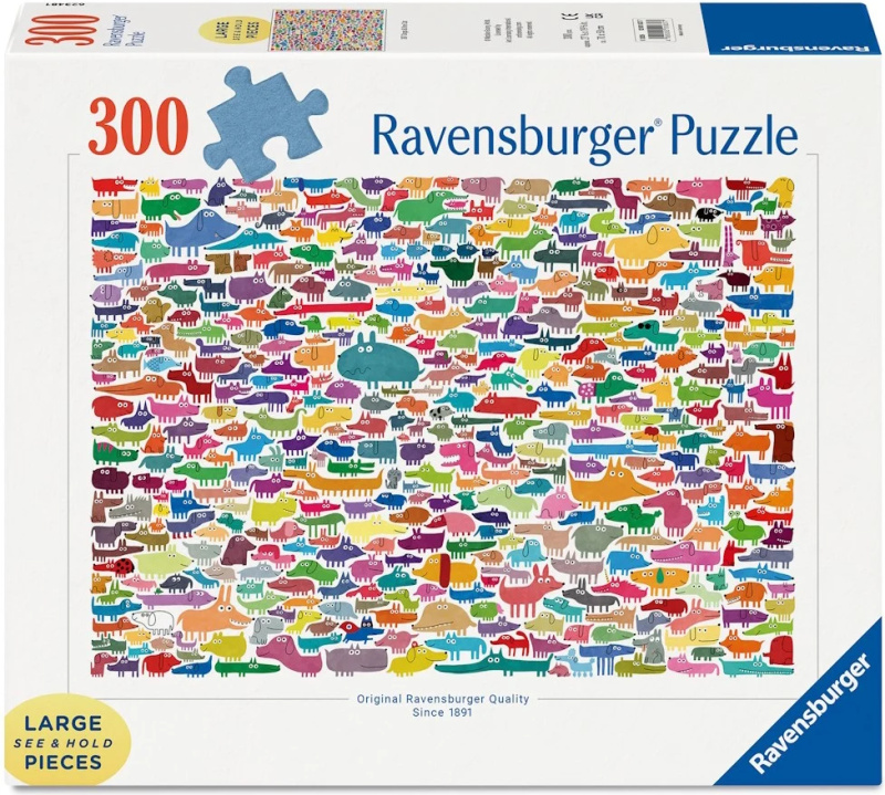 Ravensburger Puzzle 387 psů a 1 kočka XXL 300 dílků