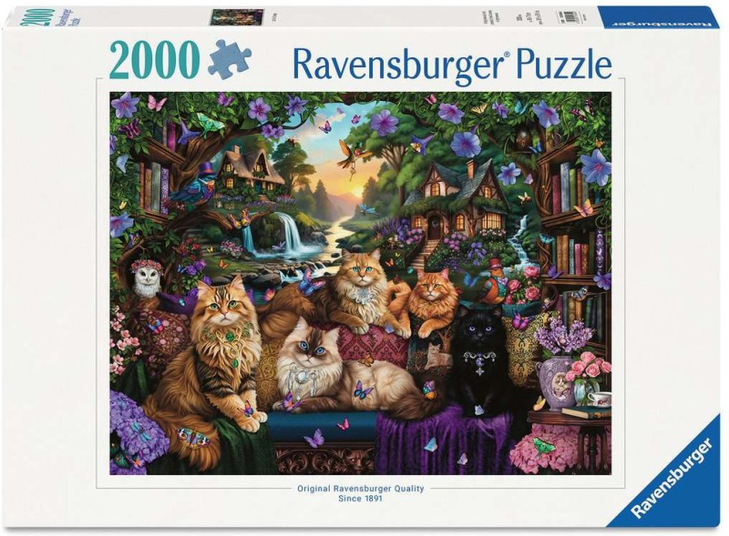 Ravensburger puzzle Kočičí chatka 2000 dílků