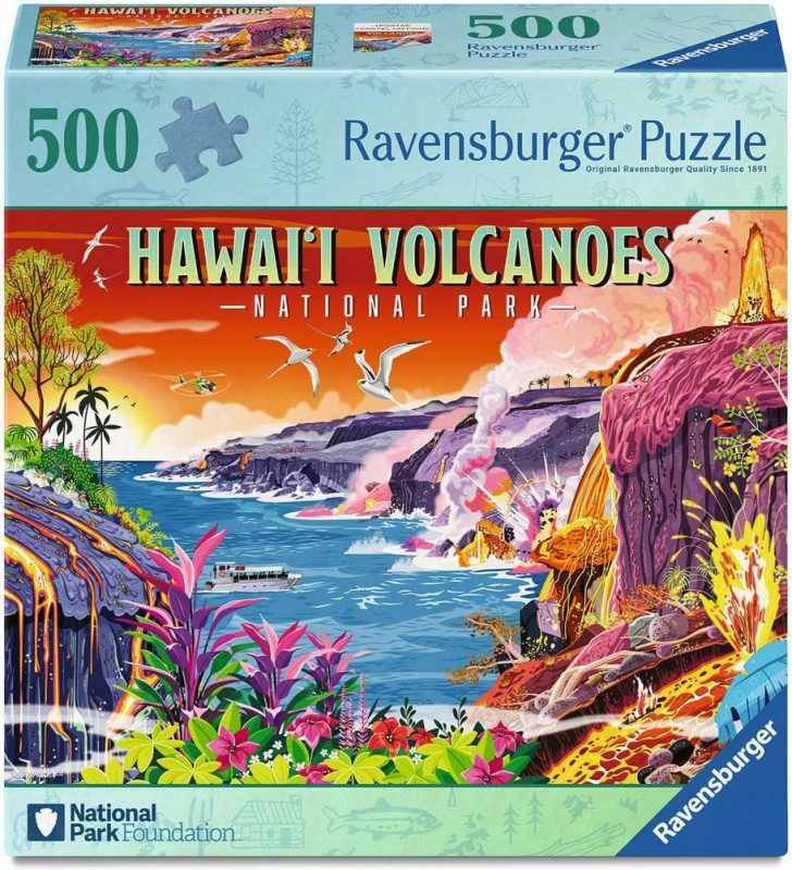 Puzzle Ravensburger 500 dílků Národní park Havajské vulkány (Hawai'i Volcanoes), Havaj, USA