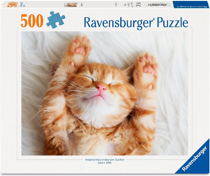 Ravensburger puzzle Spící chlupáček 500 dílků