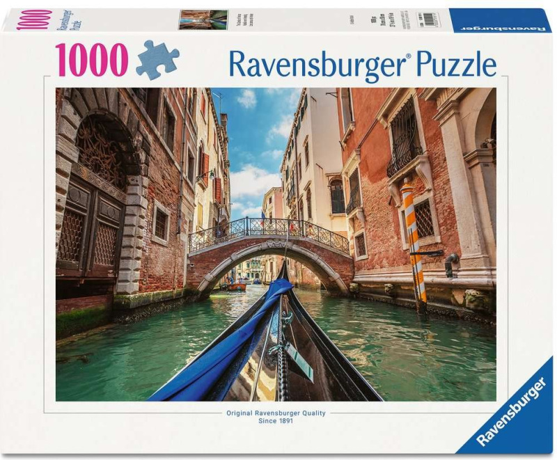 Puzzle Ravensburger 1000 dílků Plavba Benátkami