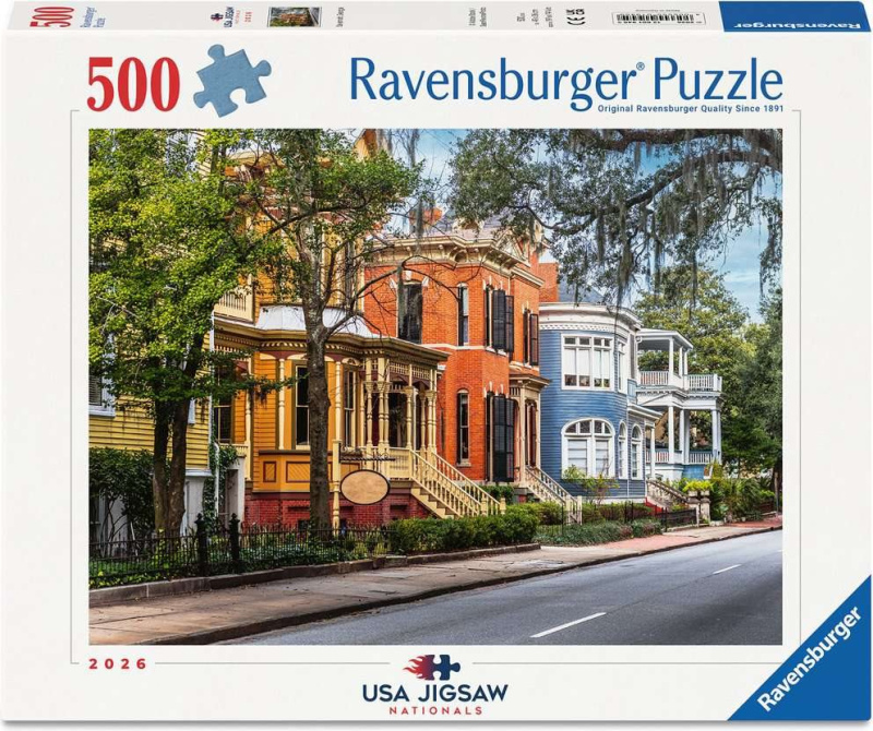 Puzzle Ravensburger 500 dílků Savannah, Georgia - USA Jigsaw Nationals 2026