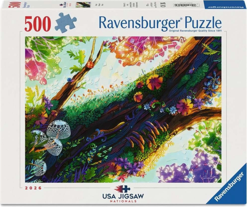 Ravensburger puzzle USA Jigsaw Nationals: Mechový les 500 dílků
