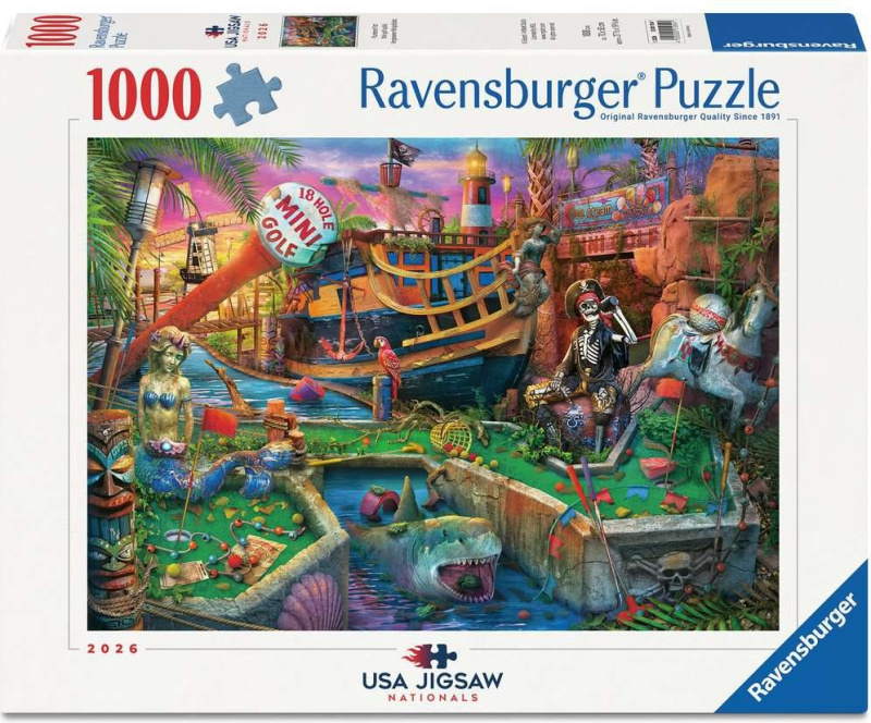 Ravensburger puzzle USA jigsaw nationals: Pirátský minigolf 1000 dílků